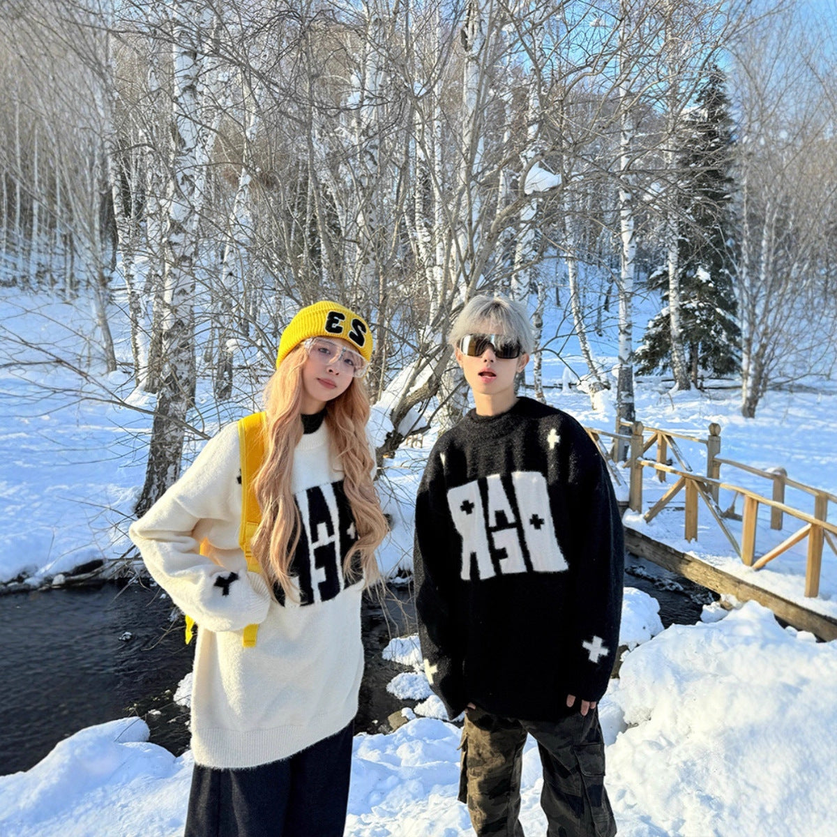 American Retro Letter Sweater