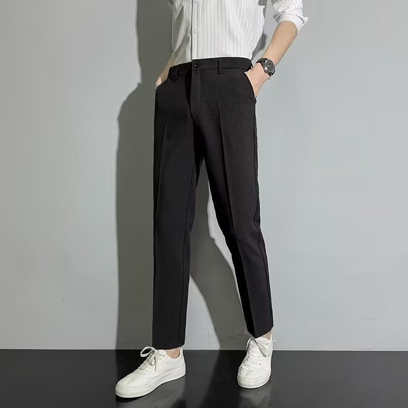 Men's Straight-Fit Casual Trousers