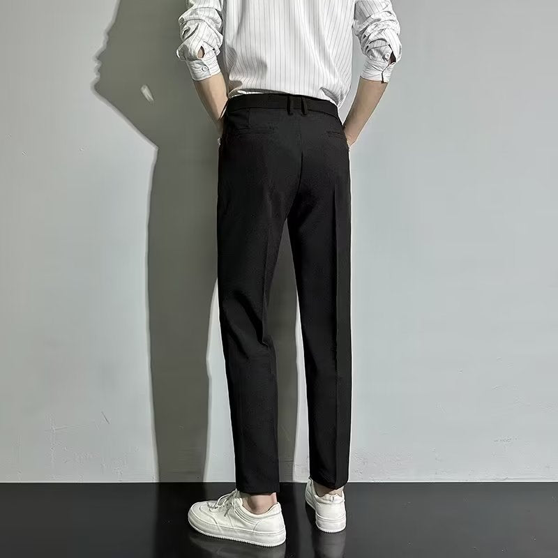 Men's Straight-Fit Casual Trousers