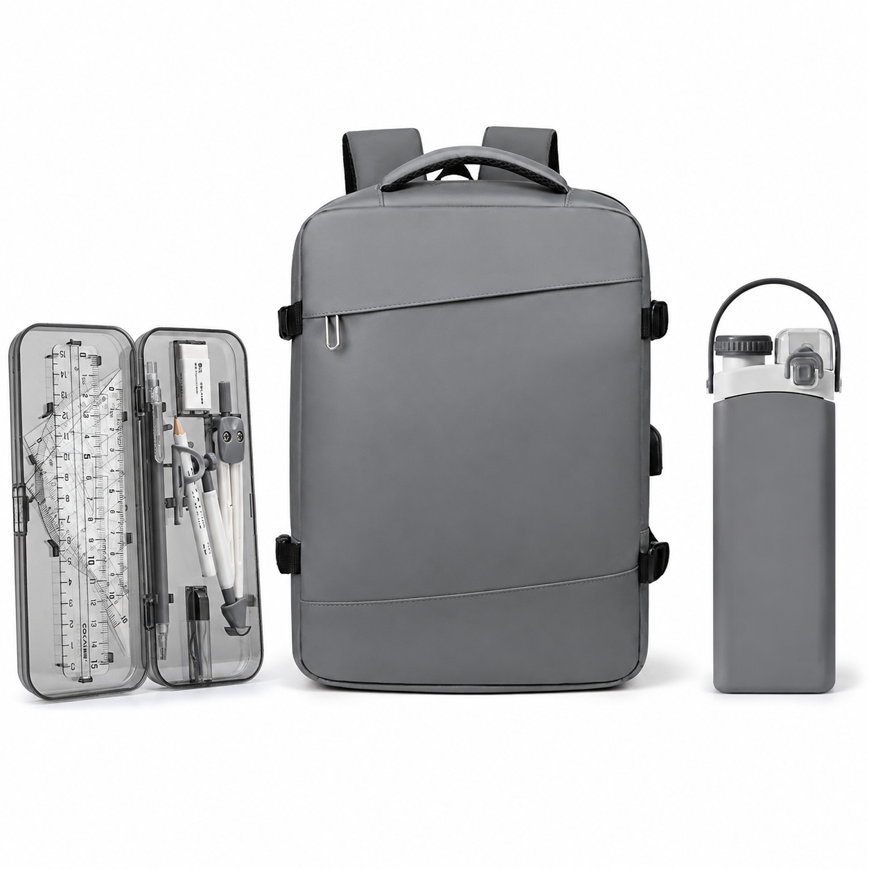 Men's Business Travel Backpack Back-to-School Essentials Bundle