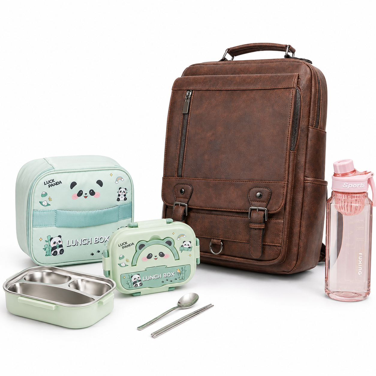 Men's Business  Backpack Complete School Day Bundle
