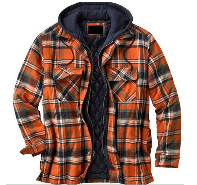 Men's Plaid Flannel Shirt Jacket