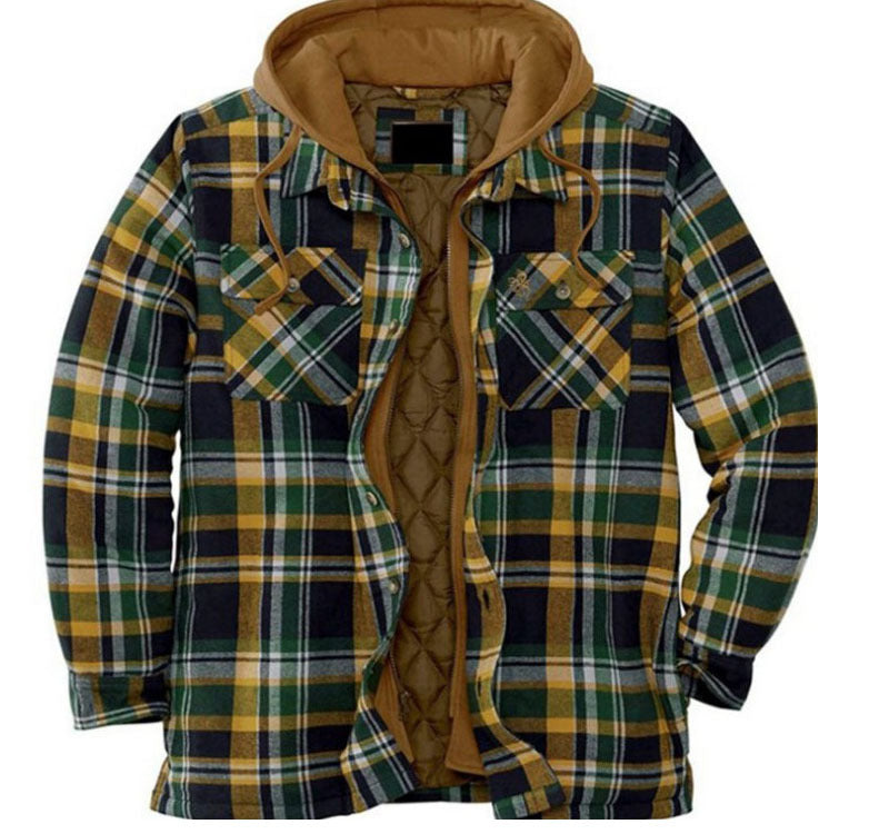 Men's Plaid Flannel Shirt Jacket