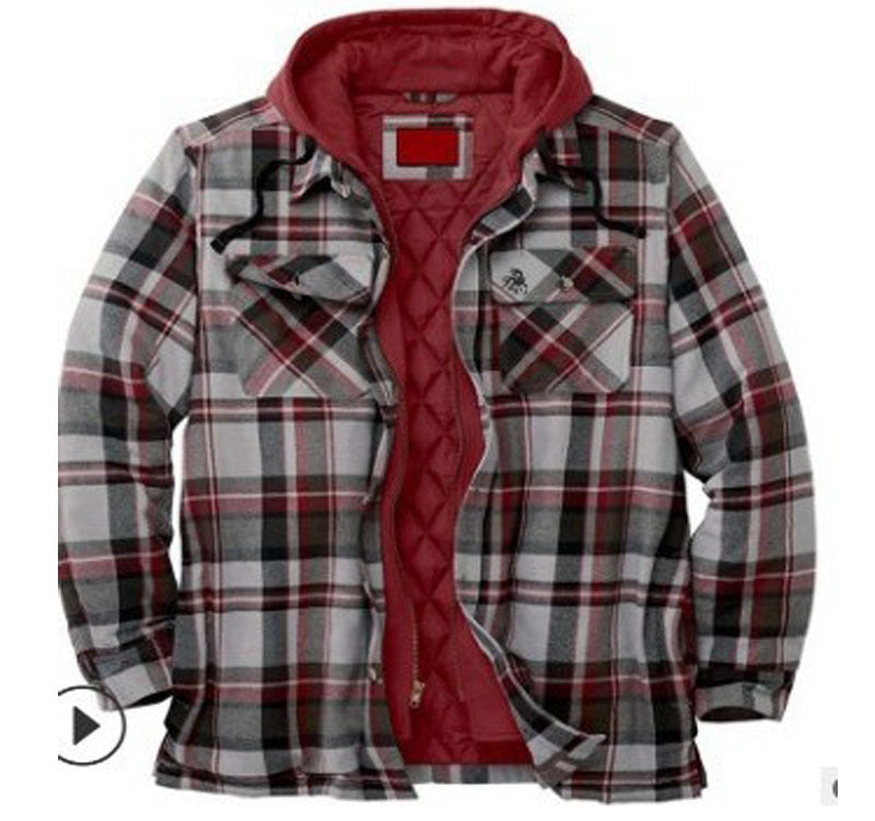 Men's Plaid Flannel Shirt Jacket
