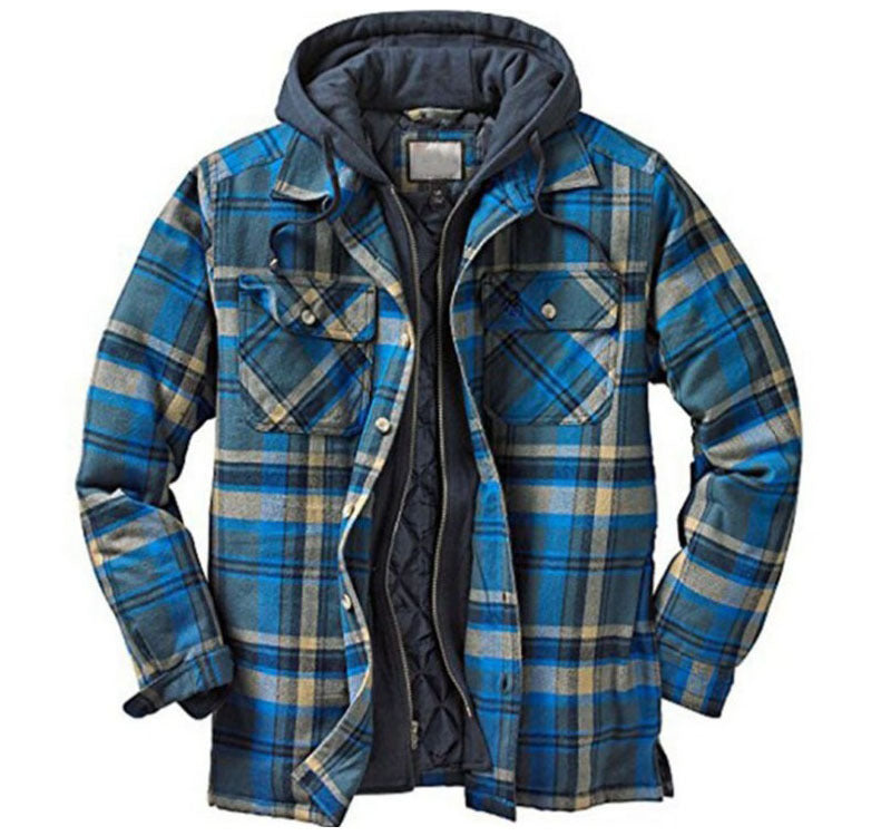 Men's Plaid Flannel Shirt Jacket