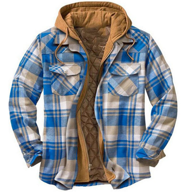 Men's Plaid Flannel Shirt Jacket