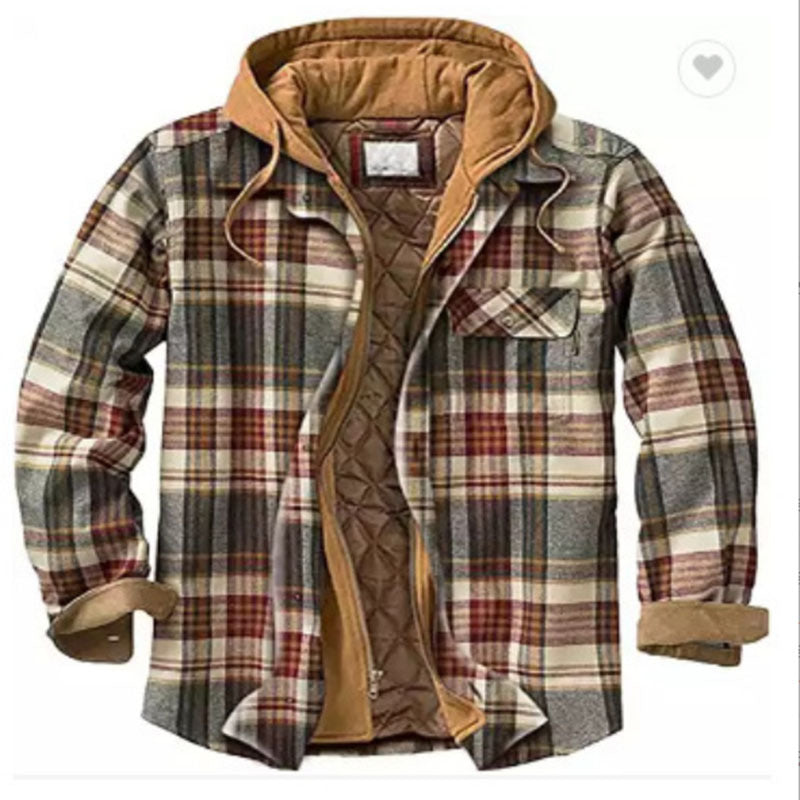 Men's Plaid Flannel Shirt Jacket