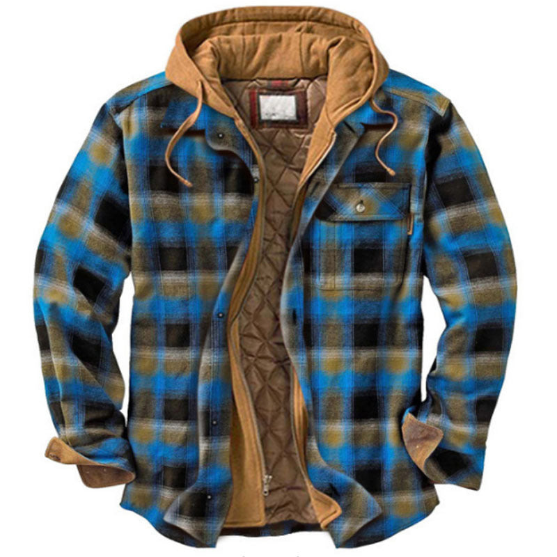 Men's Plaid Flannel Shirt Jacket