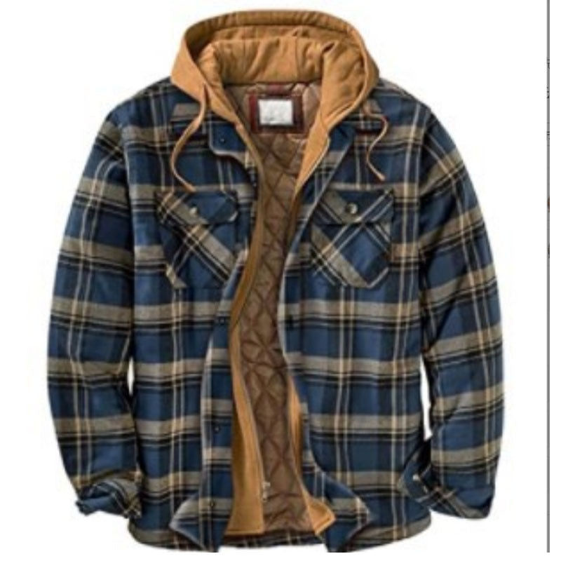 Men's Plaid Flannel Shirt Jacket