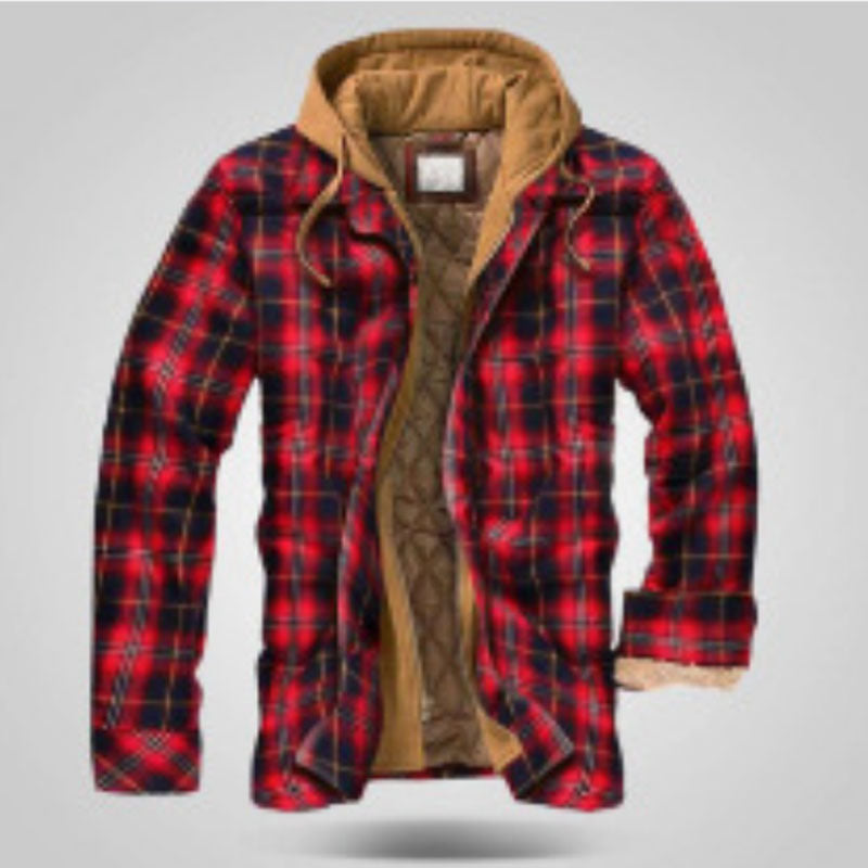 Men's Plaid Flannel Shirt Jacket