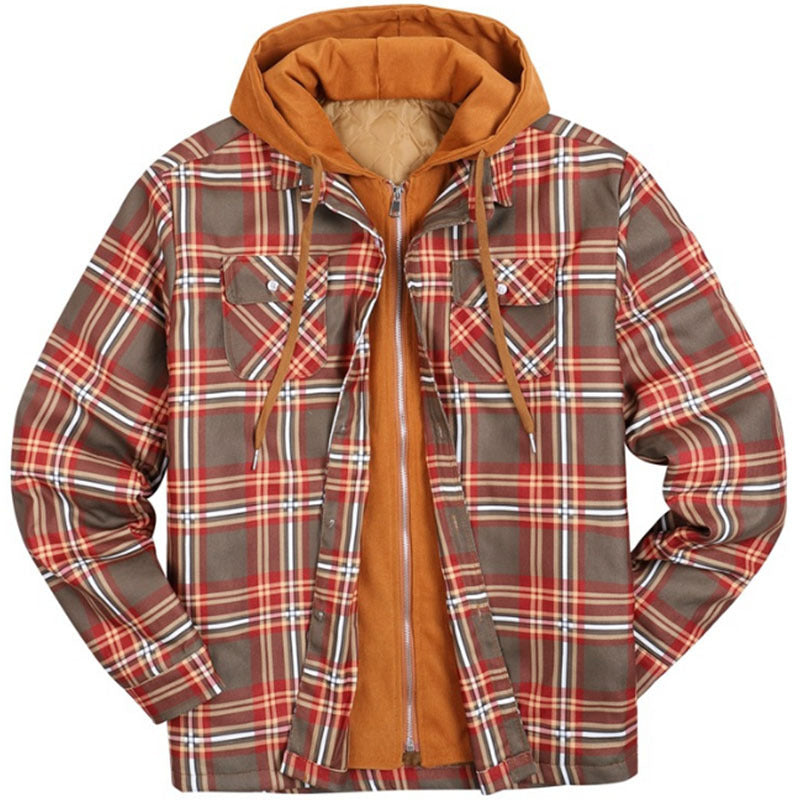 Men's Plaid Flannel Shirt Jacket