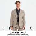Beige gray business vintage jacket only. Trousers, shirt and tie are not included.