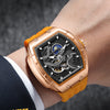 Rose Gold Shell With Orange Band
