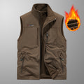 Autumn and winter velvet thickened men outdoor sports vest