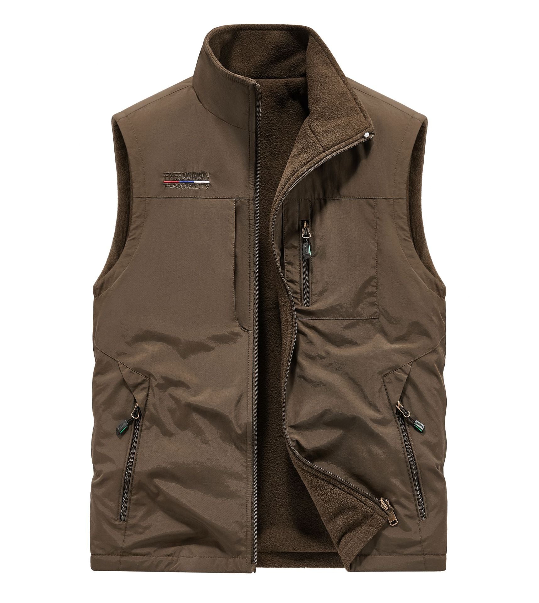 Autumn and winter velvet thickened men outdoor sports vest