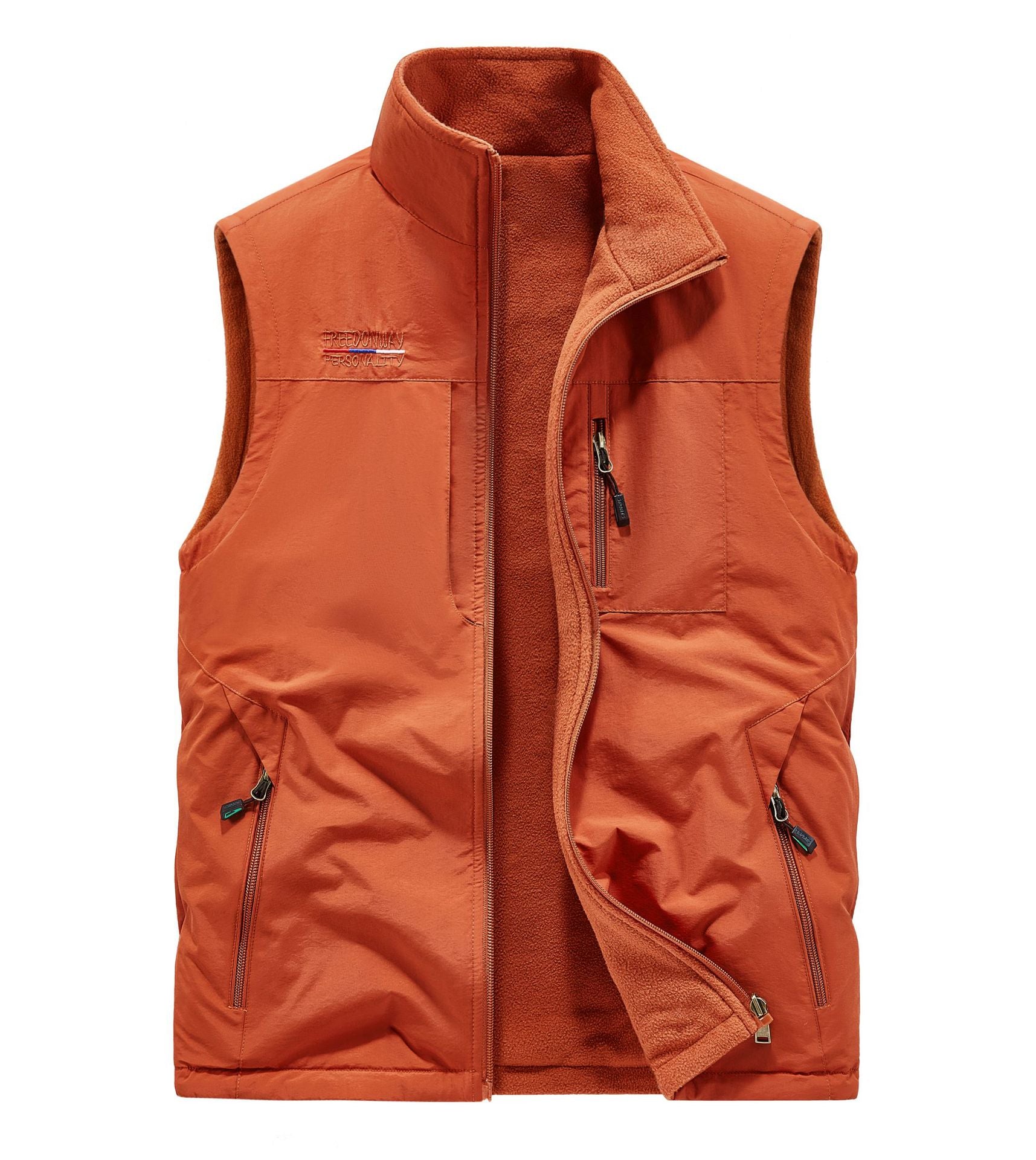 Autumn and winter velvet thickened men outdoor sports vest