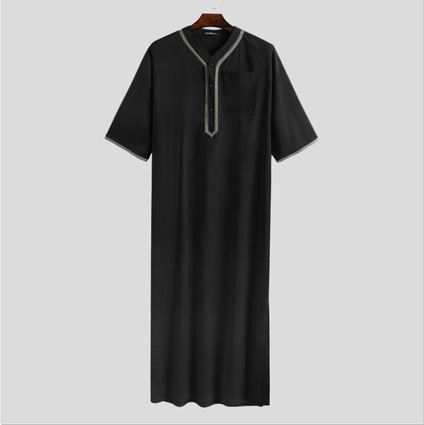 Premium Men's Button-Up Robe
