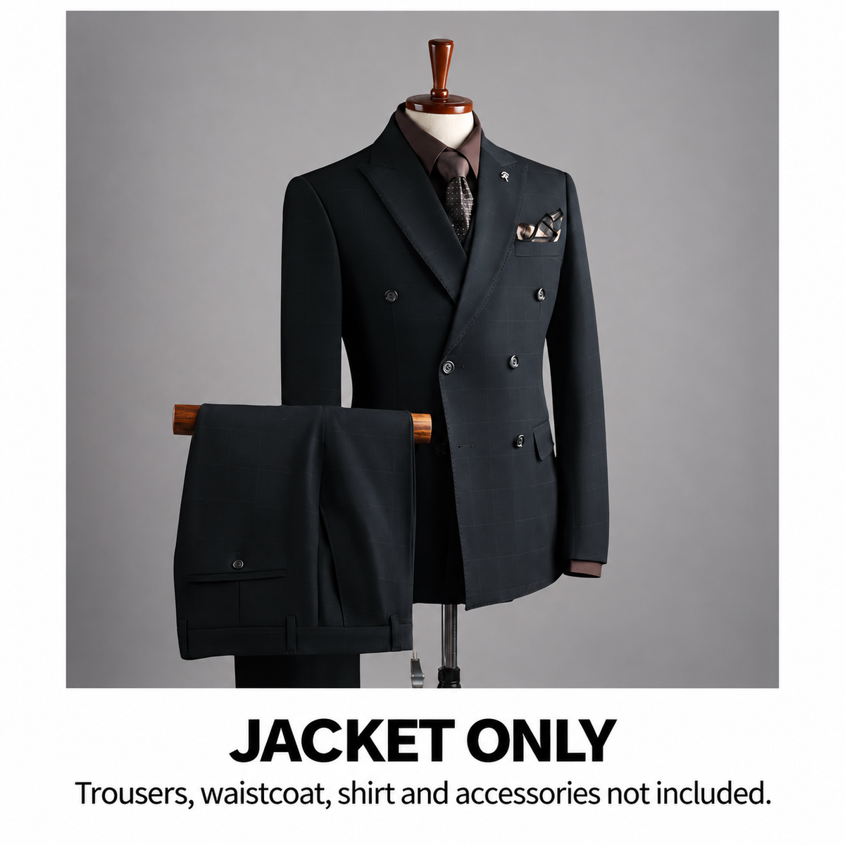 Jacket only; the other garments and accessories shown are not included.