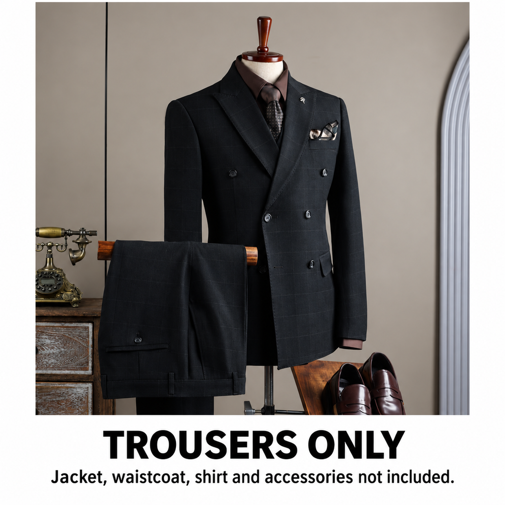 Pants only; the other garments and accessories shown are not included.