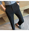 Black Regular Cropped Pants (Autumn Style)