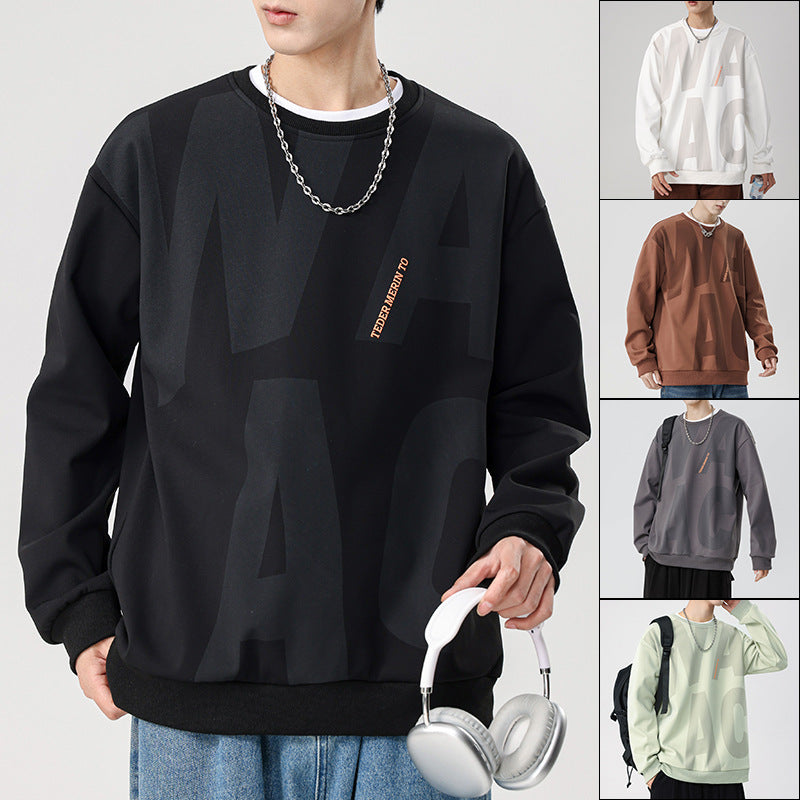 Crewneck Letter-Print Sweatshirt