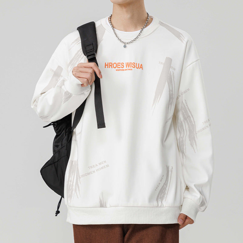 Crewneck Letter-Print Sweatshirt