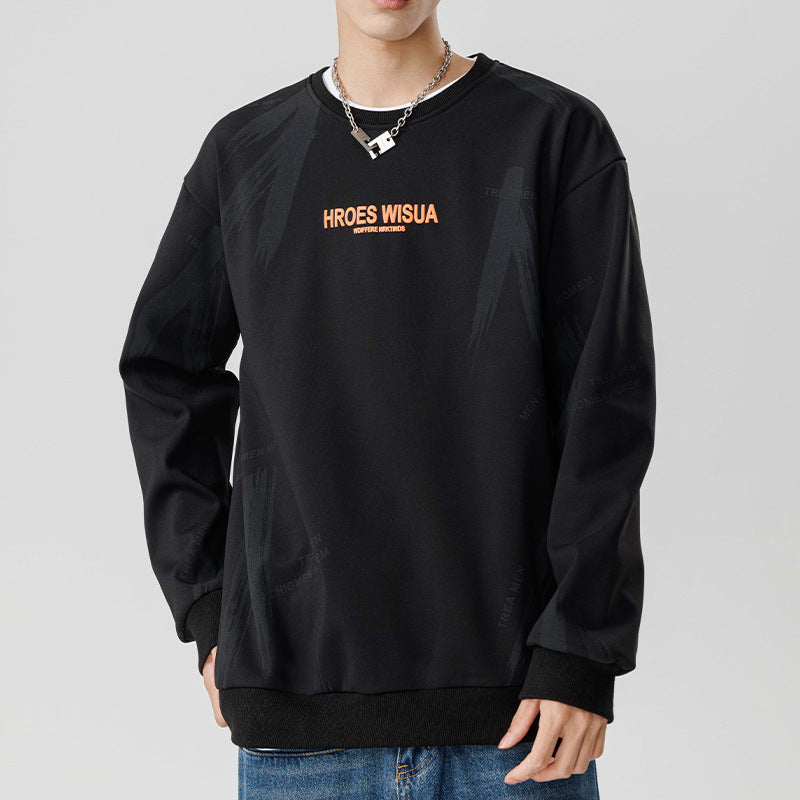 Crewneck Letter-Print Sweatshirt