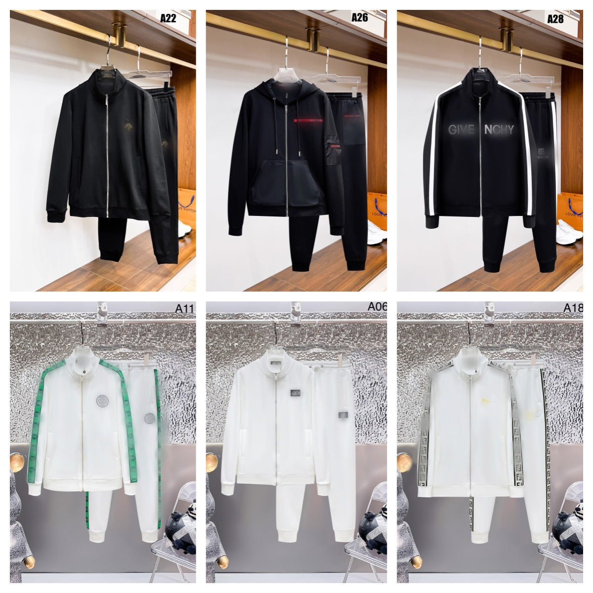 casual and versatile long-sleeved men's and women's P sweatshirt sweatshirt and sweatshirt suit
