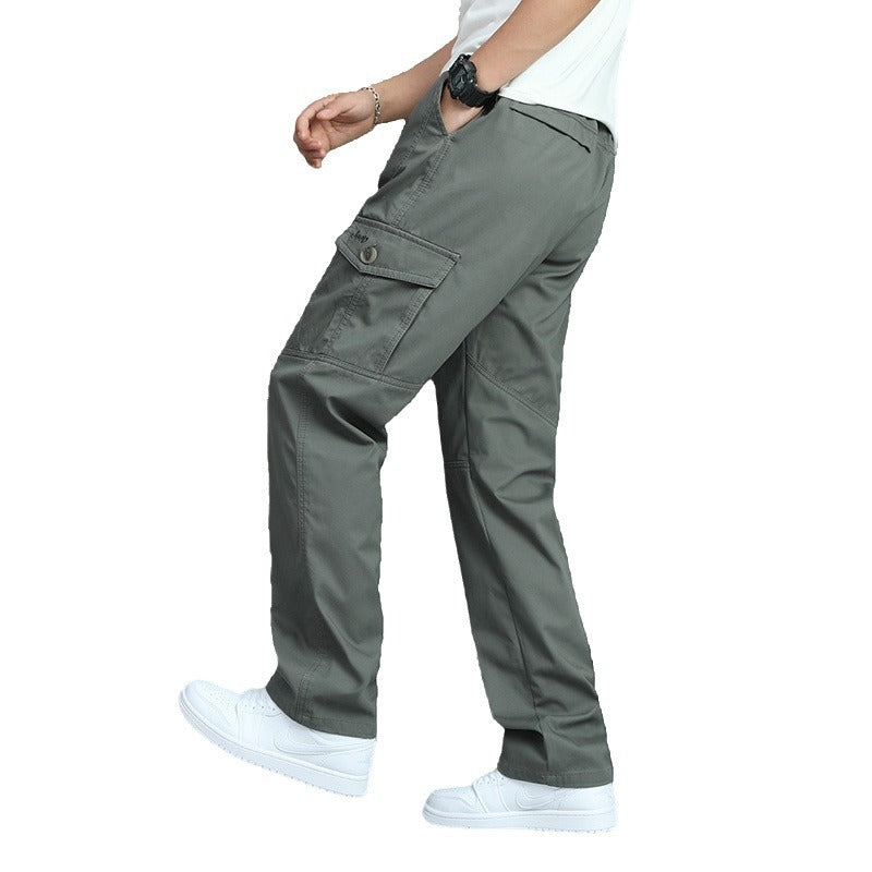 Multi-Pocket Straight-Leg Cargo Pants