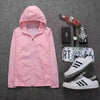 Pink --- windproof + pockets + zipper