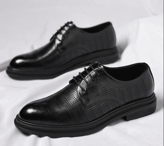 Oxford Shoes For Man Lace Up Hollow out Derby Shoes