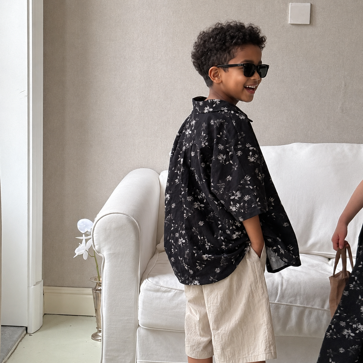 Kids' Printed Vest Dress and Short-Sleeve Shirt