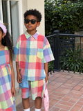 Kids' Colorful Plaid Two-Piece Set