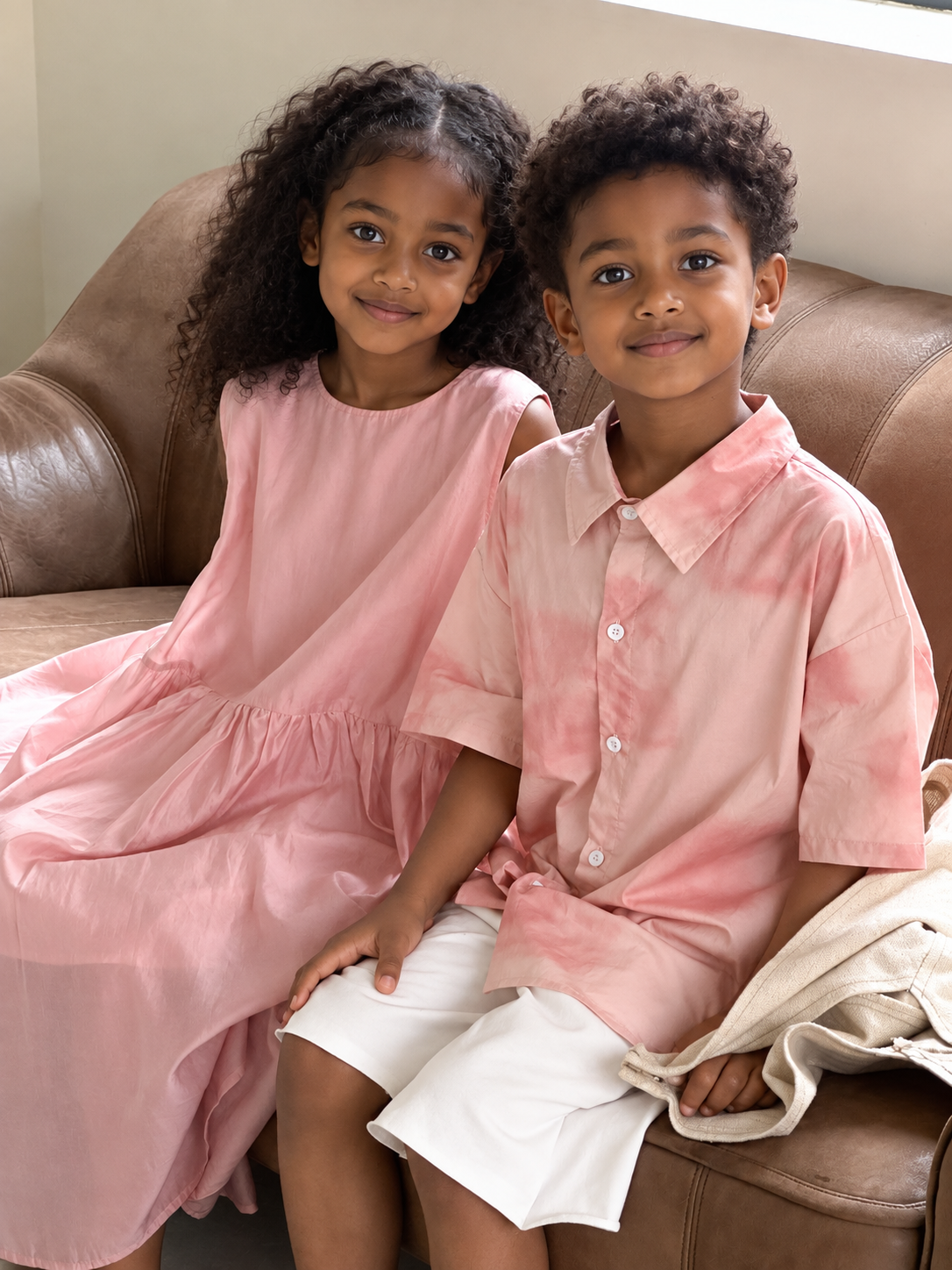 Kids' Vest Dress and T-Shirt/Shorts Outfit