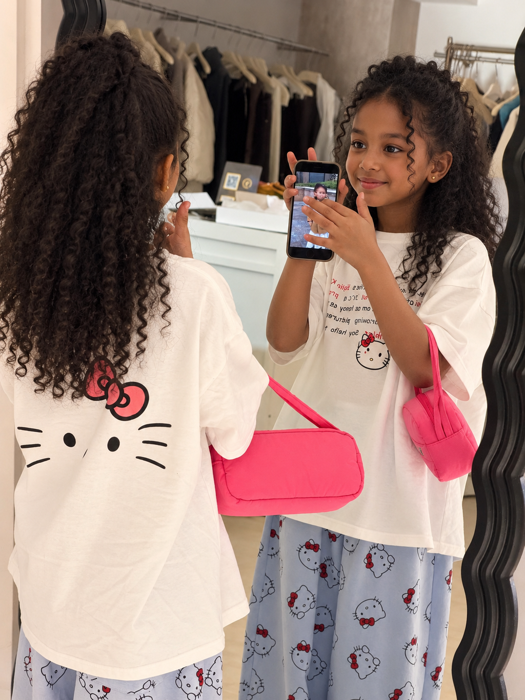Girls' Double-Sided Cartoon T-Shirt