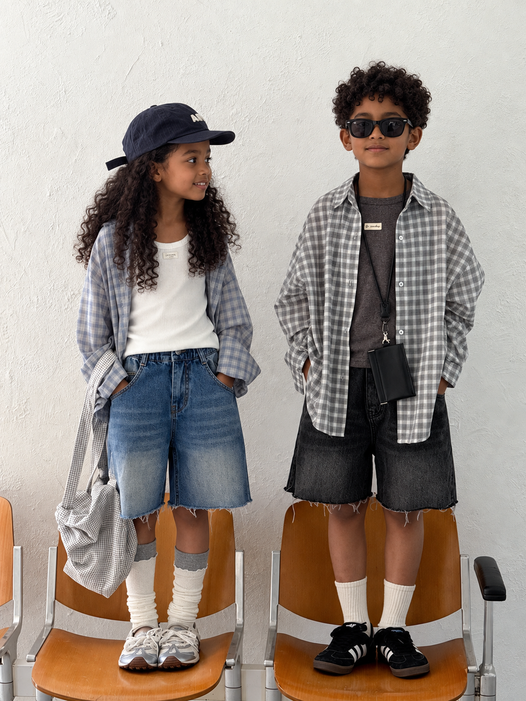 Kids' Plaid Long-Sleeve Sun Shirt