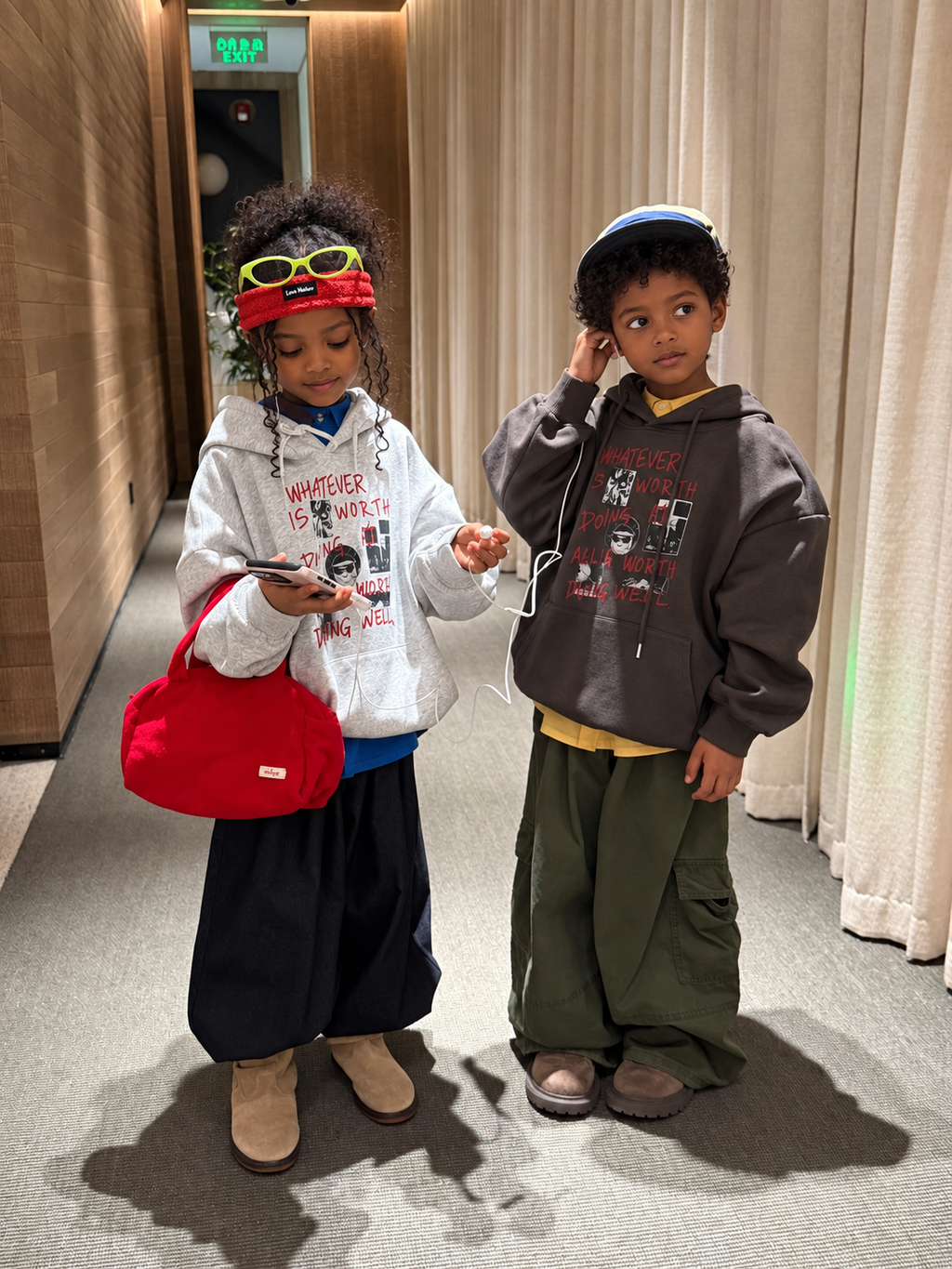 Kids' Casual Letter Hoodie