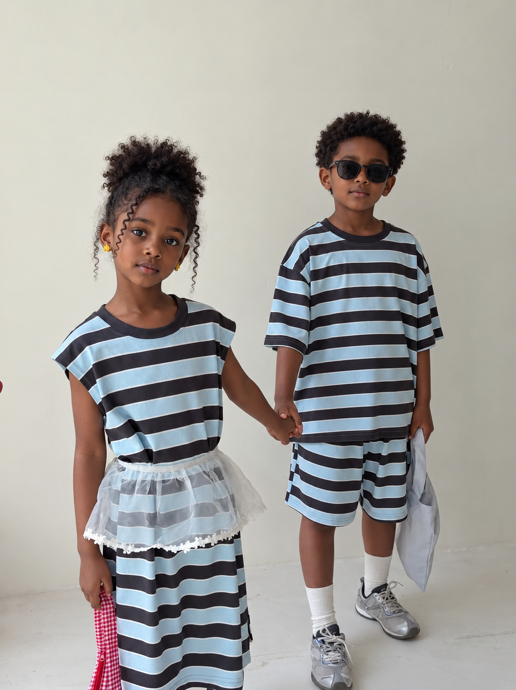 Kids' Striped Casual Two-Piece Set