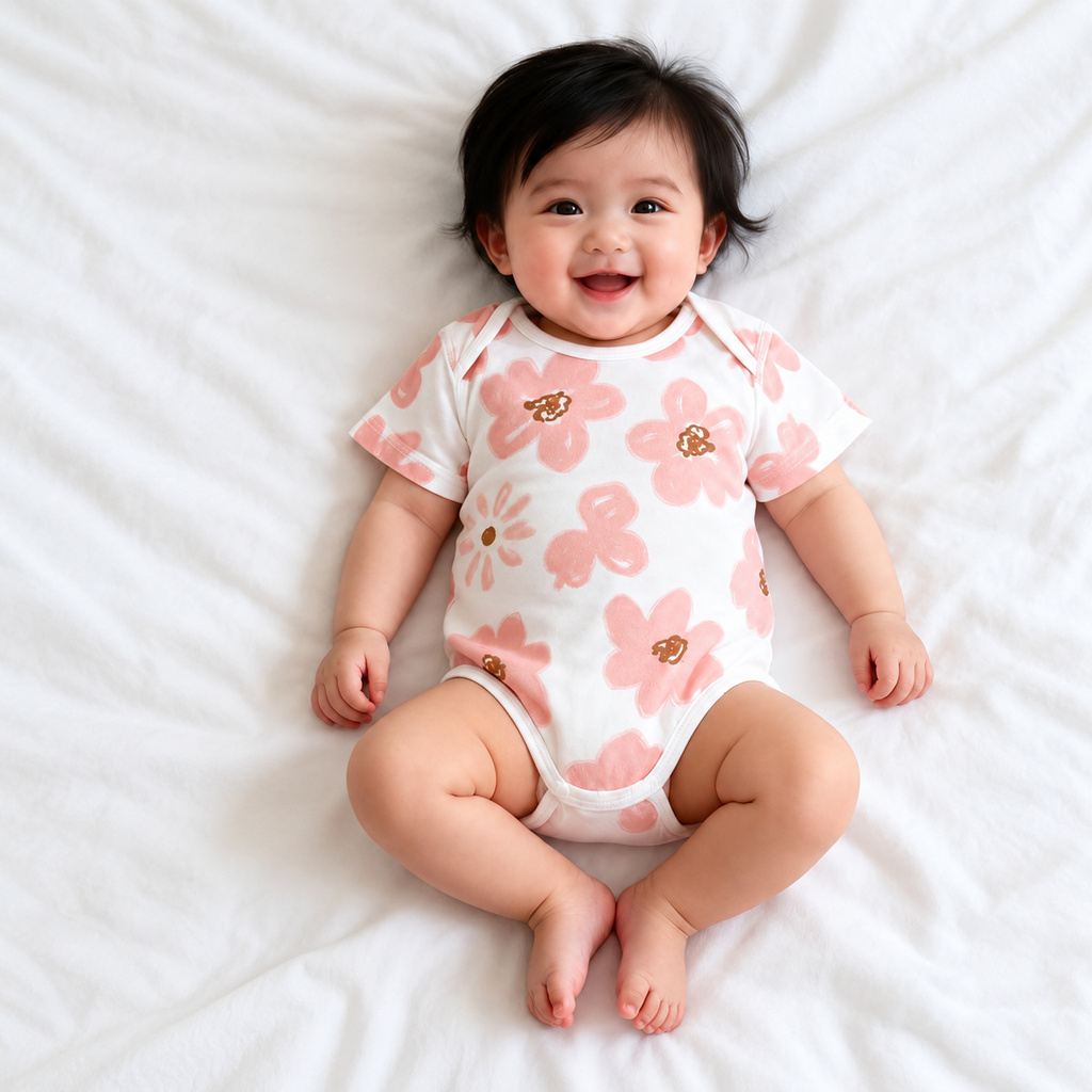 Cross-border baby bottom-covering shirts, baby summer short-sleeve newborns, Class A pure cotton baby jumpsuits, climbing thin baby clothes
