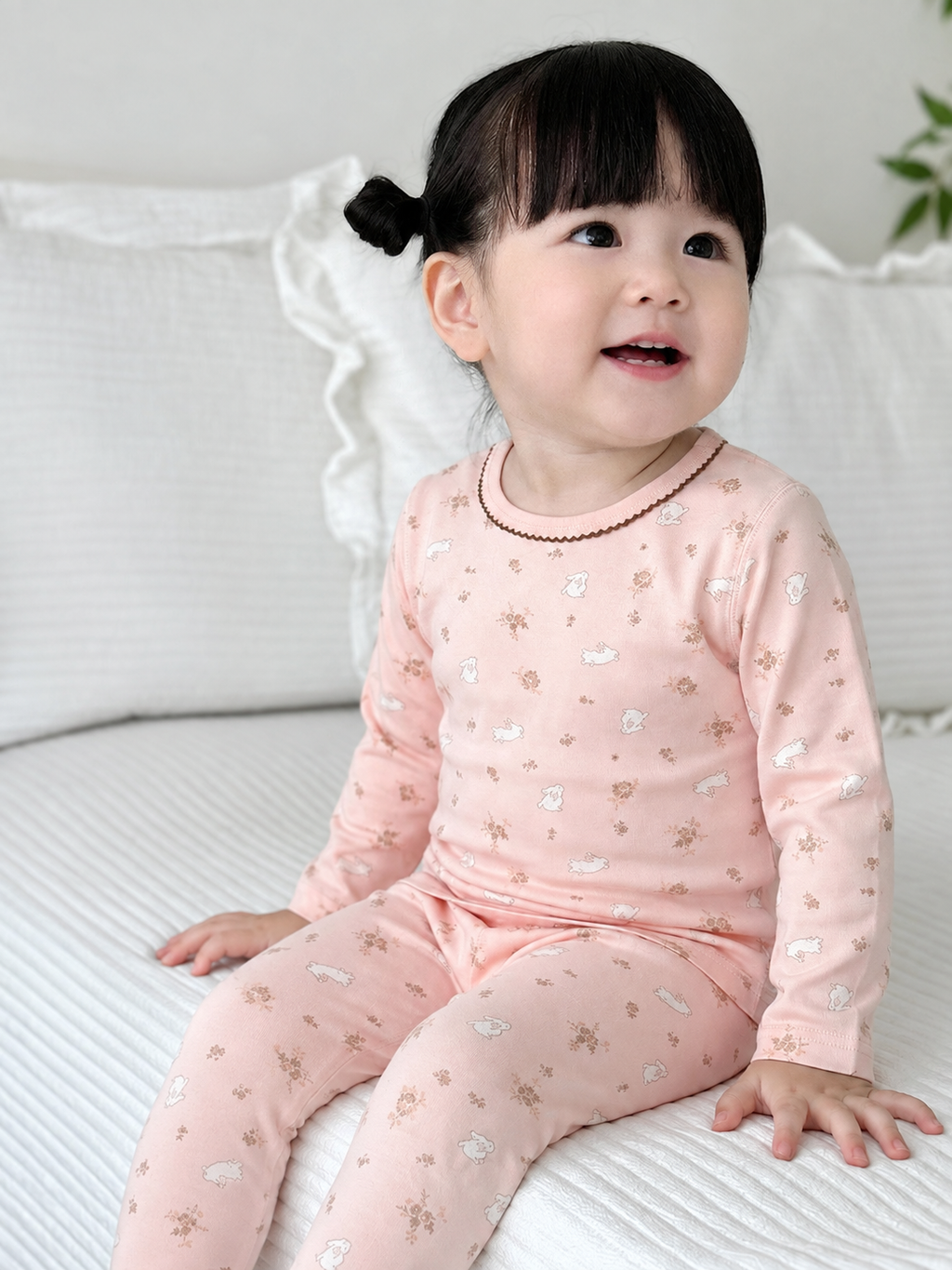 Autumn children's clothing Class A loungewear, boneless baby Lycra set, round neck long sleeve, middle and small children's autumn shirts and pants