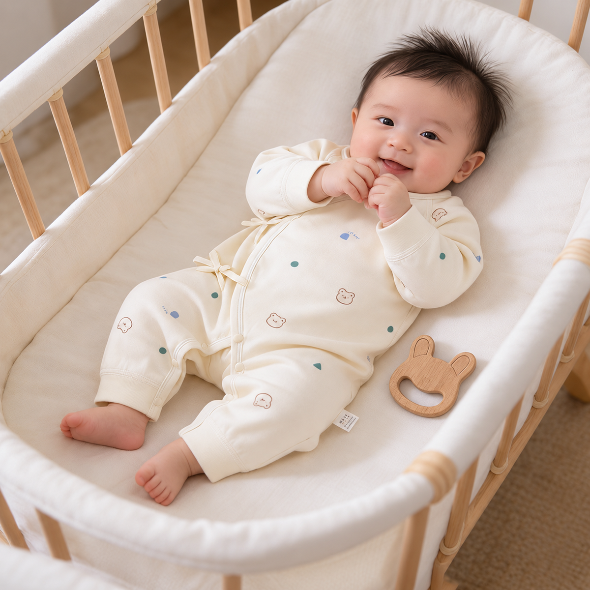 Autumn Newborn Baby Clothes Class A: Baby One-Piece Pure Cotton Base Layer Clothes for Babies 0-3-6 Months: Crawl Clothes for Babies