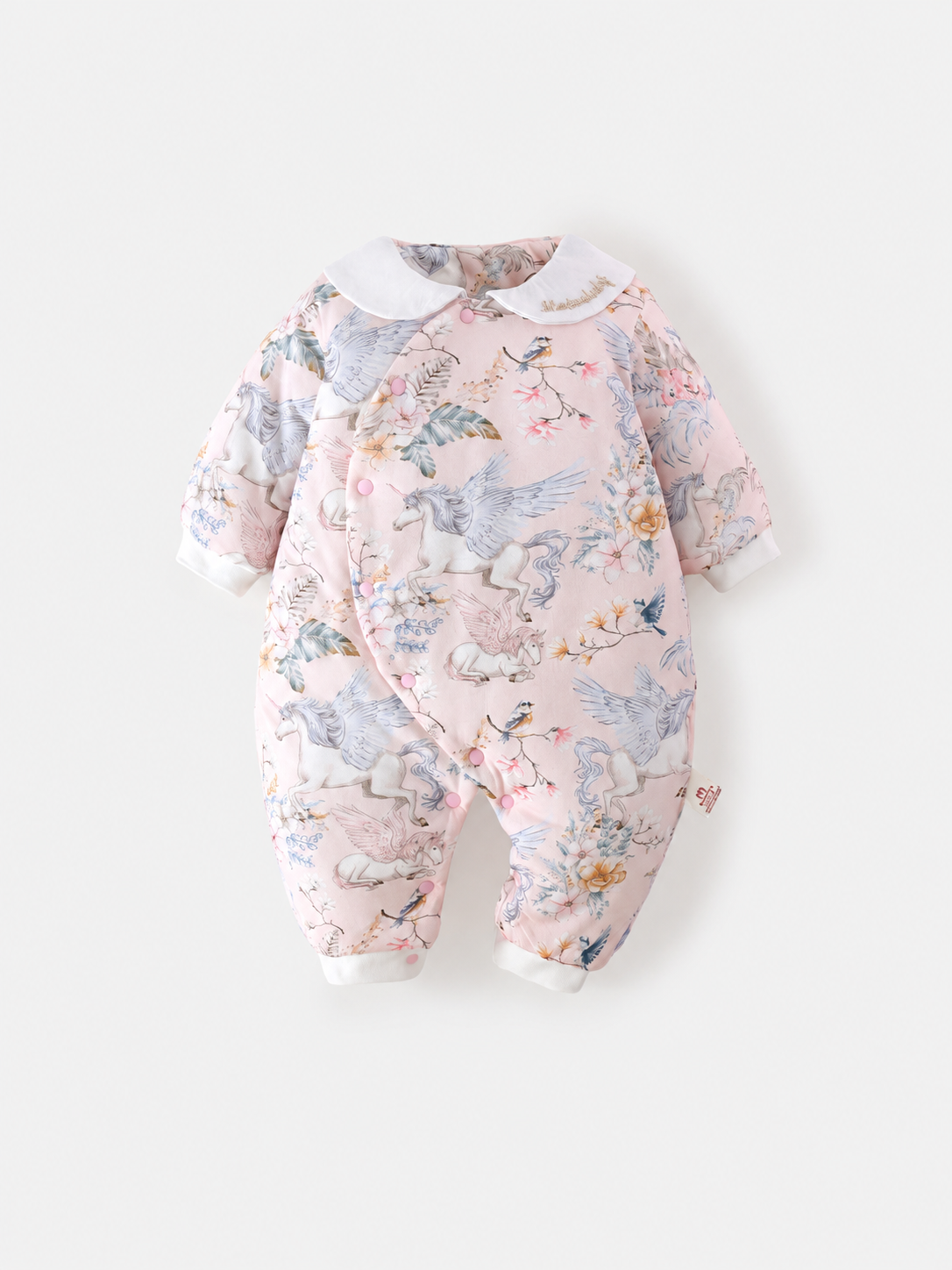 Autumn/Winter 120g Cotton-Padded Jumpsuit, Baby A-Class Long Sleeve Crawl Suit, Newborn Baby Small Collar, Ha Yi Anyang Children's Wear