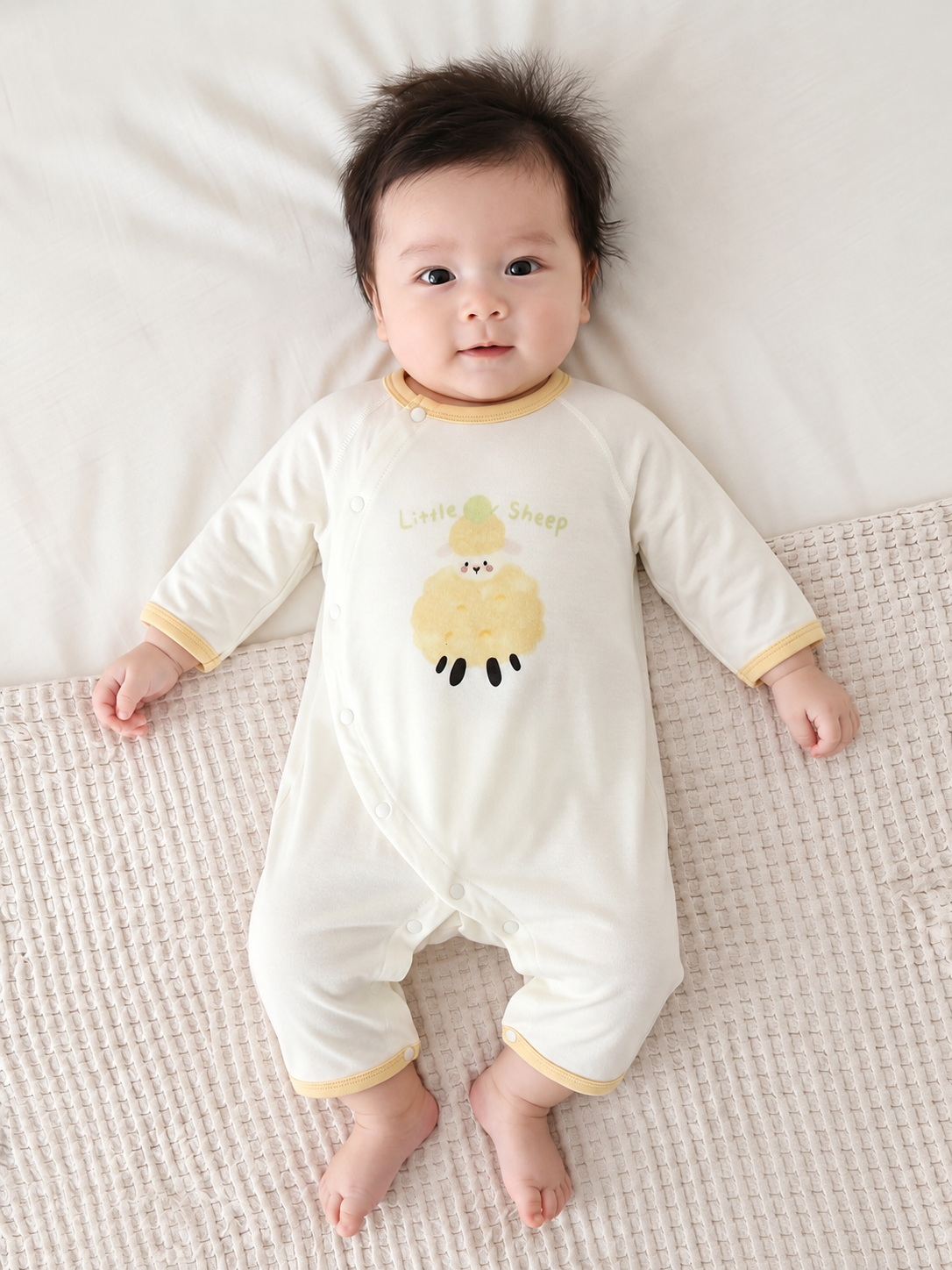 Summer thin baby one-piece clothing, printed newborn baby jacket, breathable loose air-conditioned clothing, crawl suit, Anyang children's wear