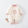 Thickened cute baby quilted embroidered cotton one-piece 120g