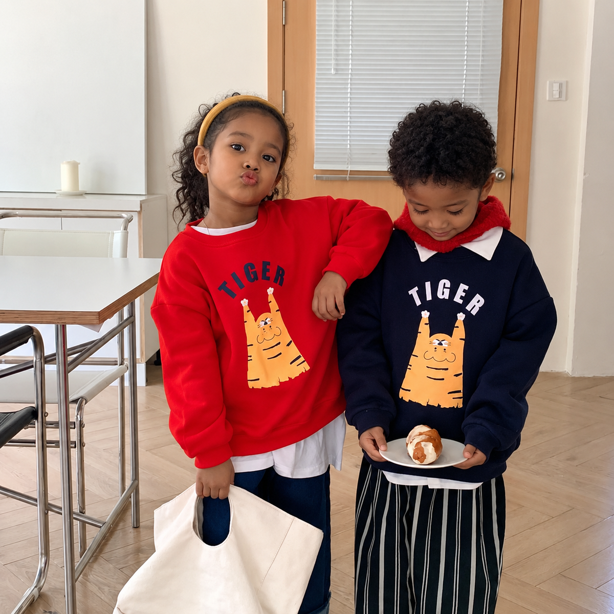 Ethiopian child model wearing the product