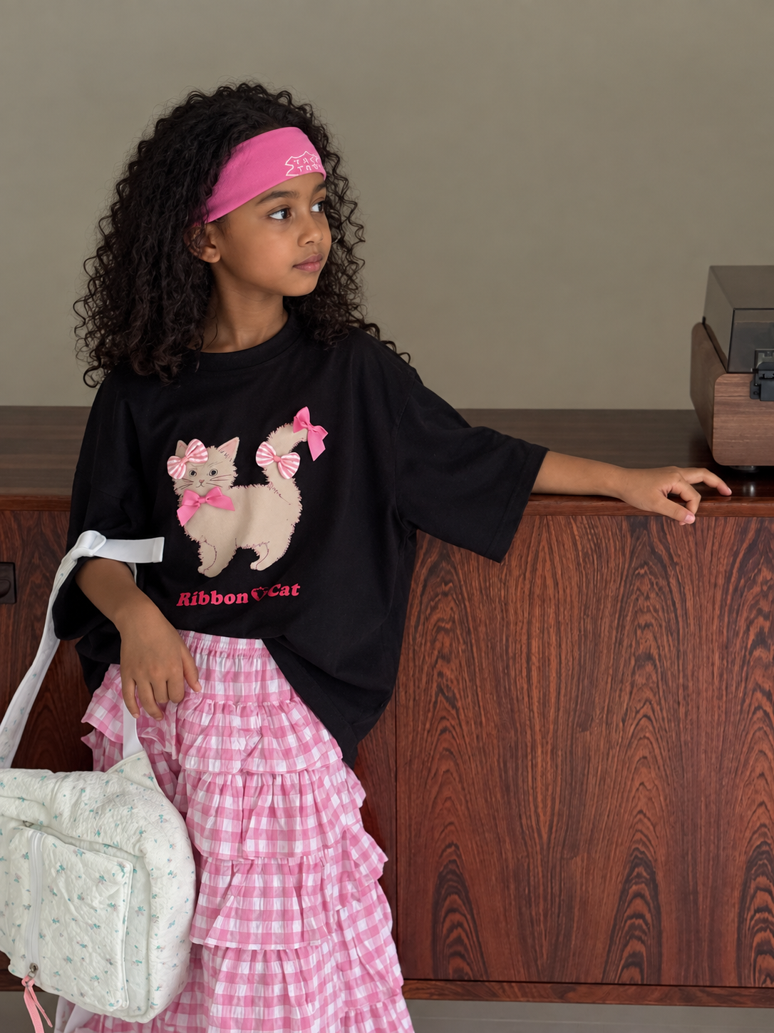 Ethiopian child model wearing the product