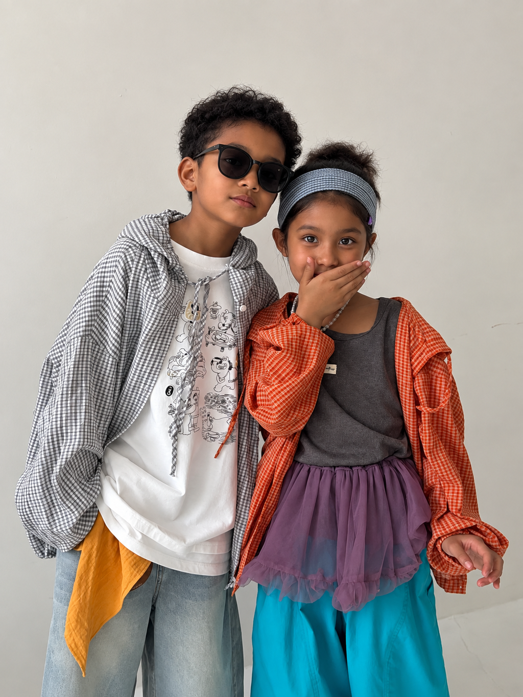 Ethiopian child model wearing the product