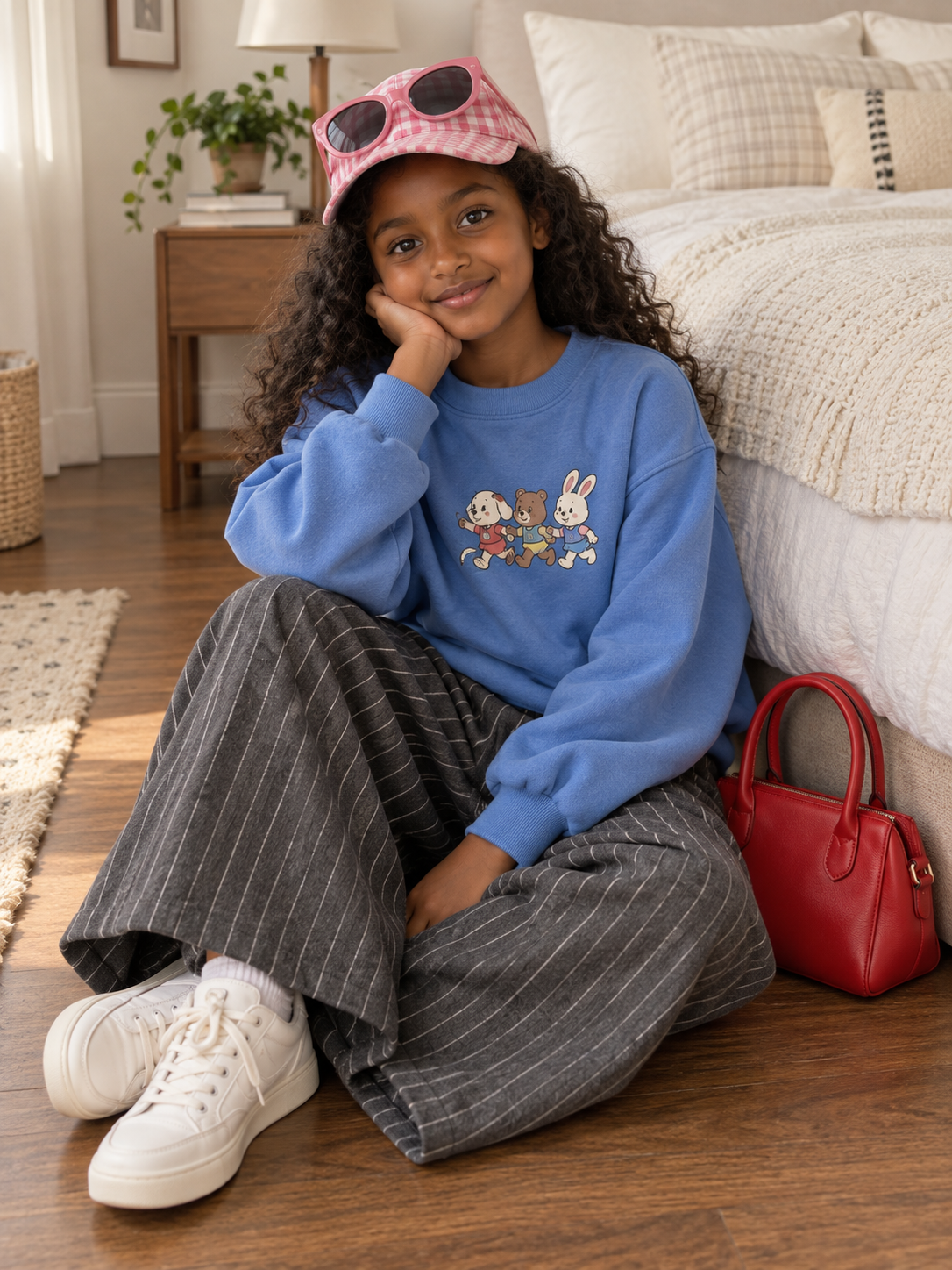 Ethiopian child model wearing the product