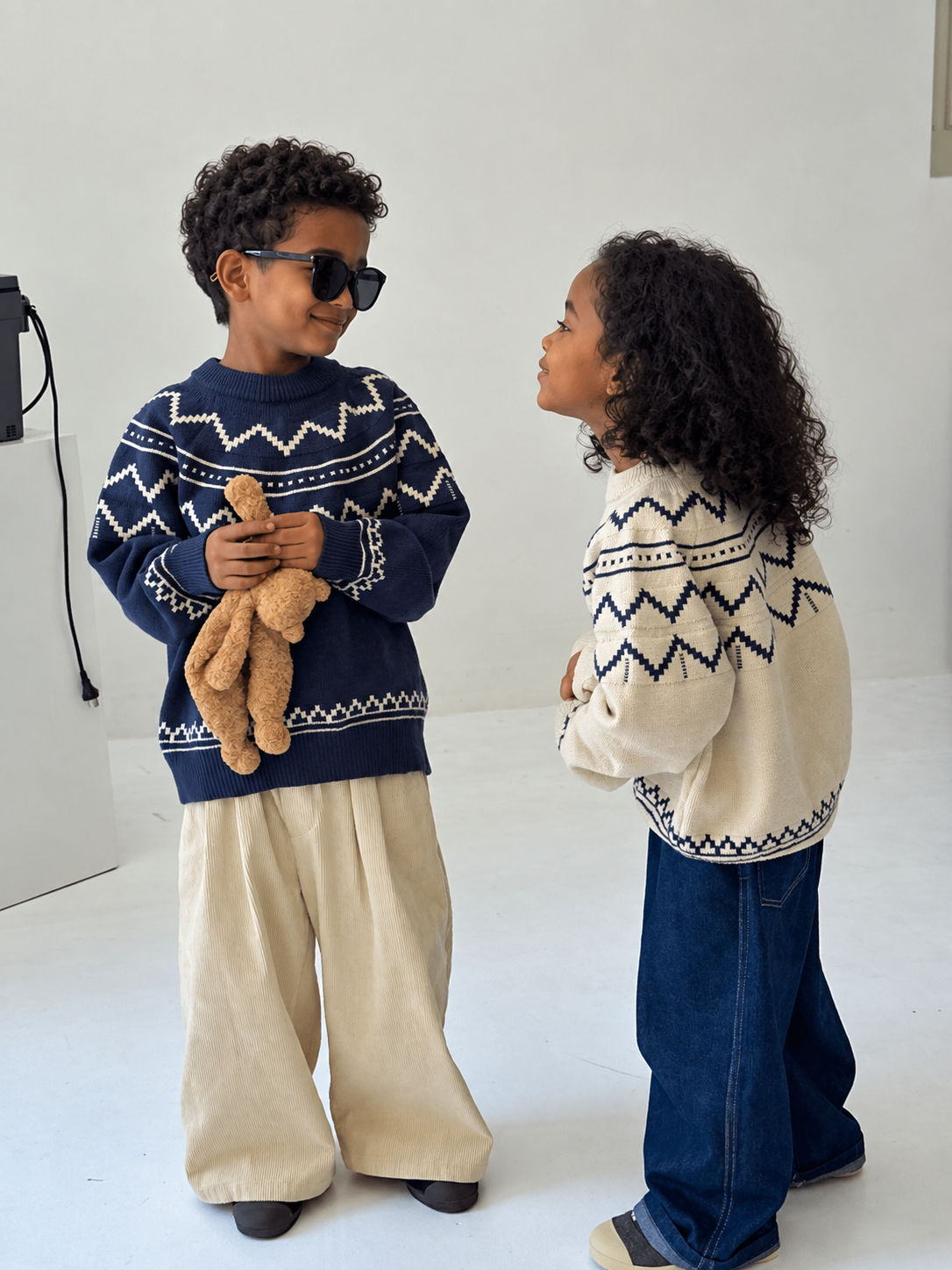Ethiopian child model wearing the product