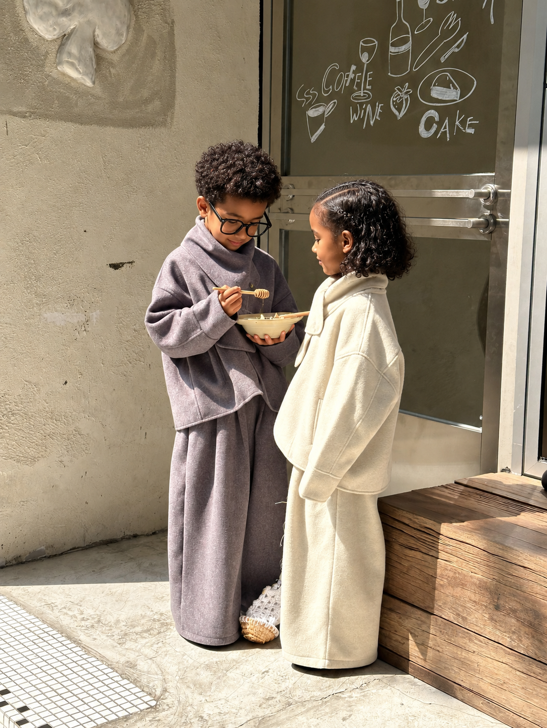 Ethiopian child model wearing the product